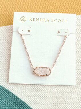 Kendra Scott Elisa Iridescent Drusy Necklace NEW